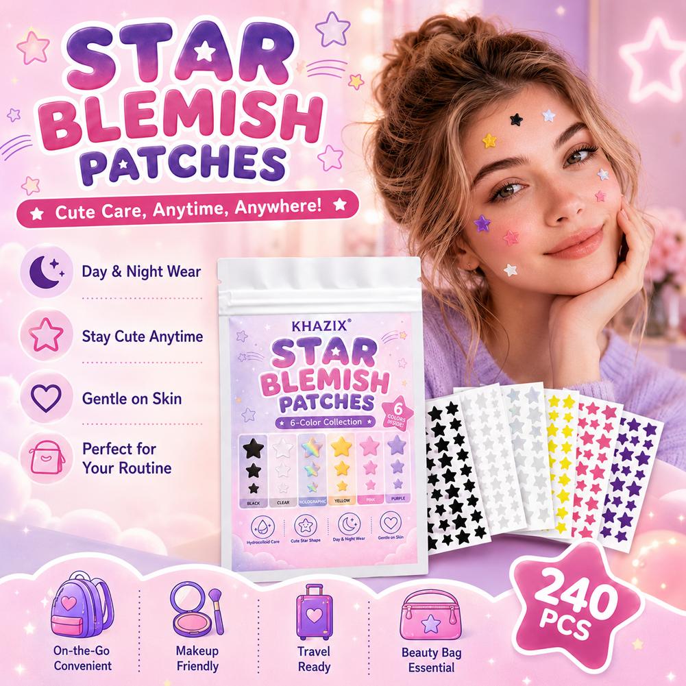 Hydrocolloid Acne Patch - 240PCS Star Pimple Patches For Face