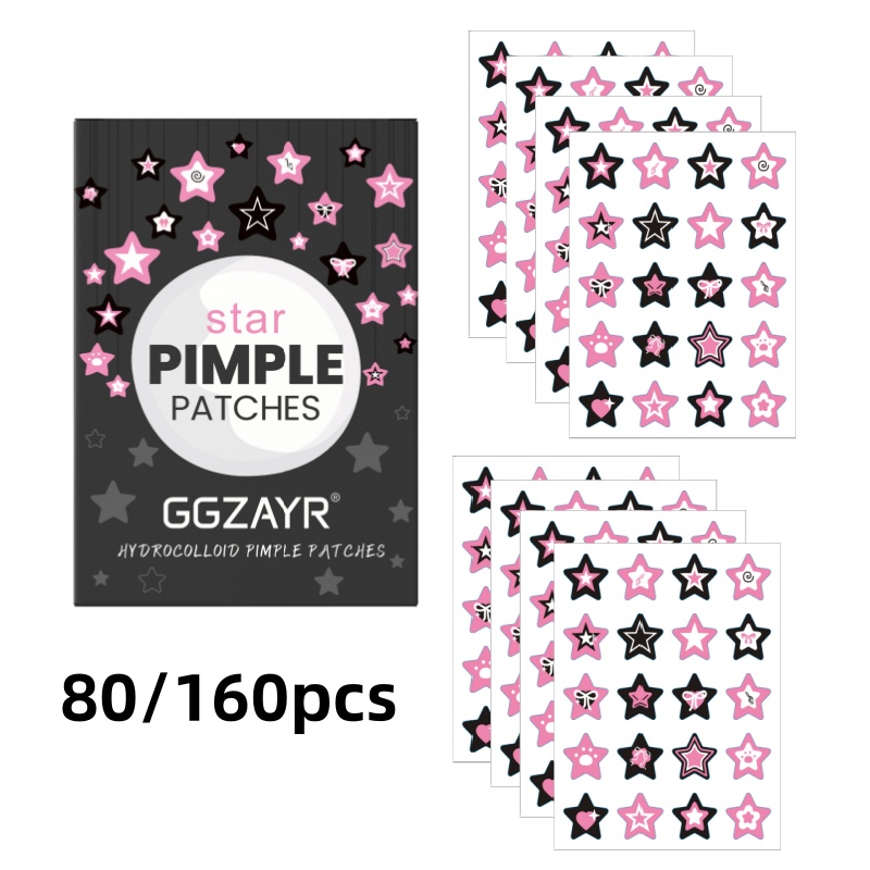 Skincare Acne - 80/160pcs Star Acne Patch Set –