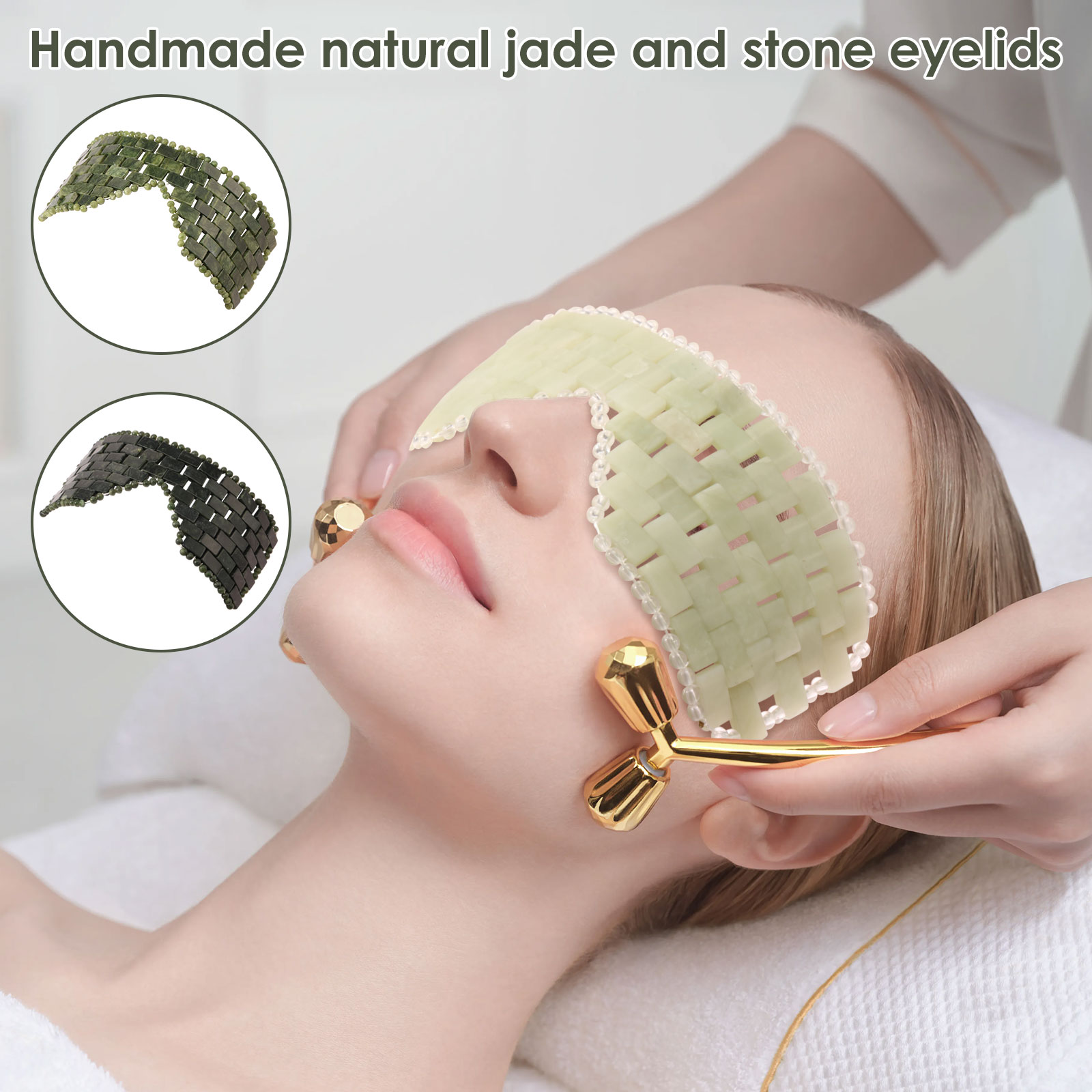 Skincare Indonesia - Jade Eye Mask Portable Jade Stone