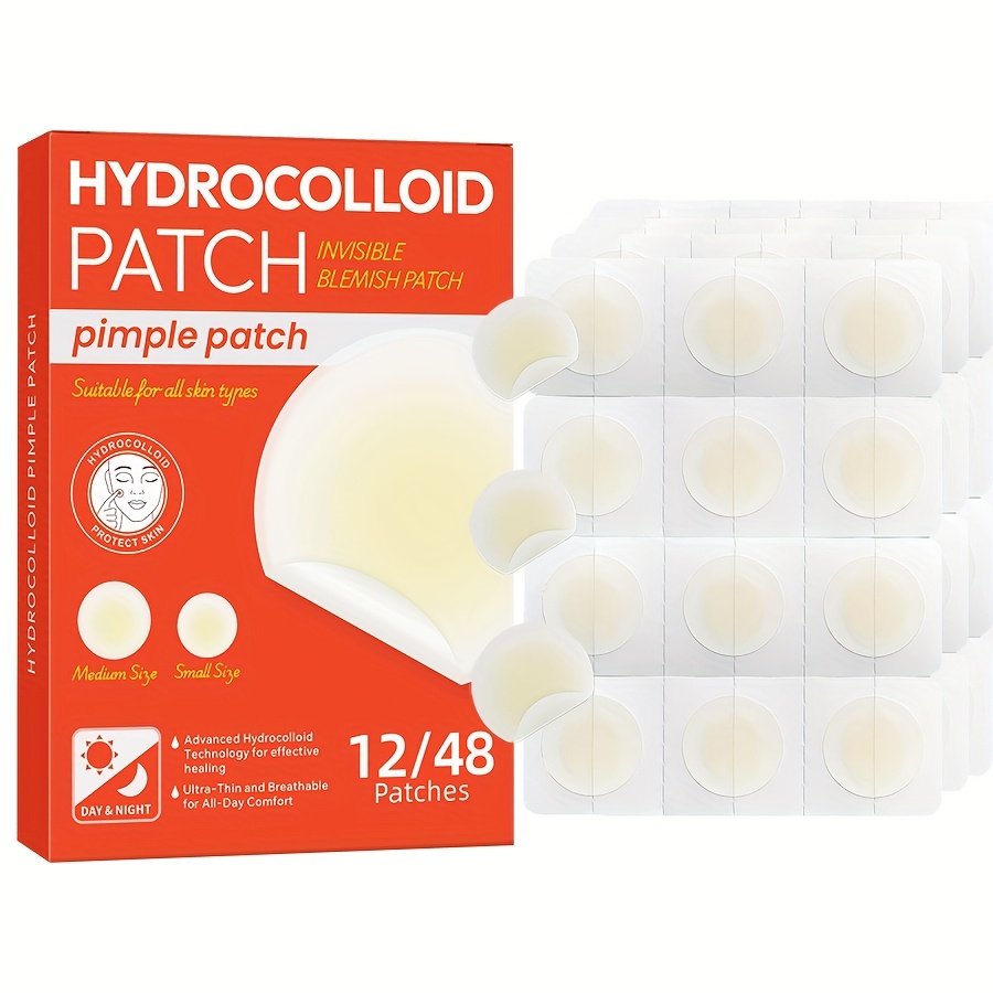 Hydrocolloid Acne Patch - 48 PCS Hydrocolloid Acne Patches Provide
