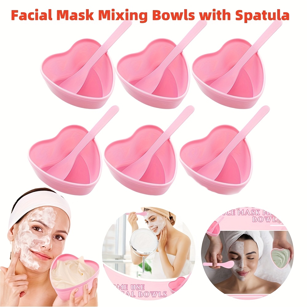 6-piece Pink Heart Shaped Faci - Skincare Indonesia 评论和价格
