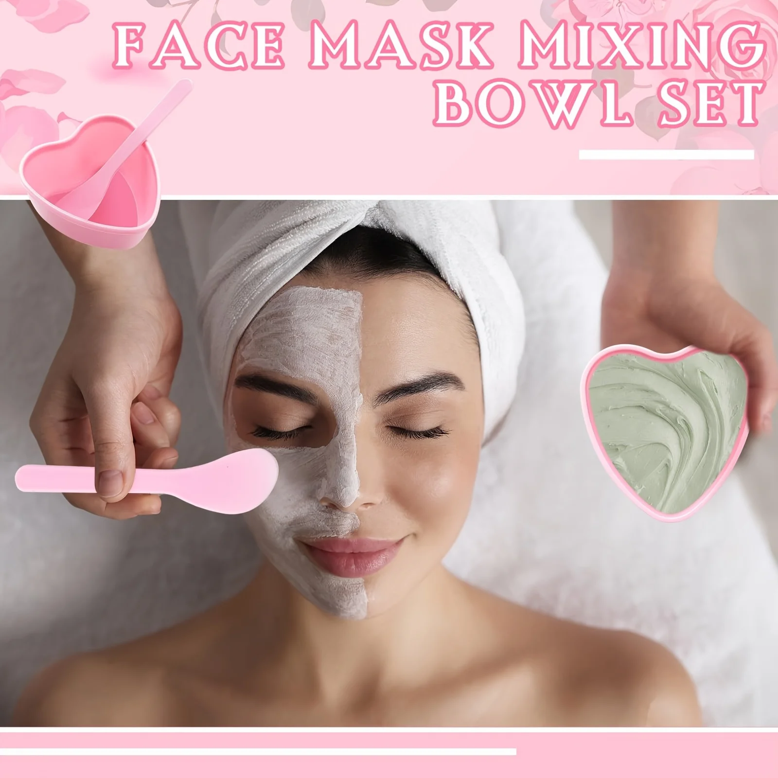 6-piece Pink Heart Shaped Faci - Skincare Indonesia 评论和价格