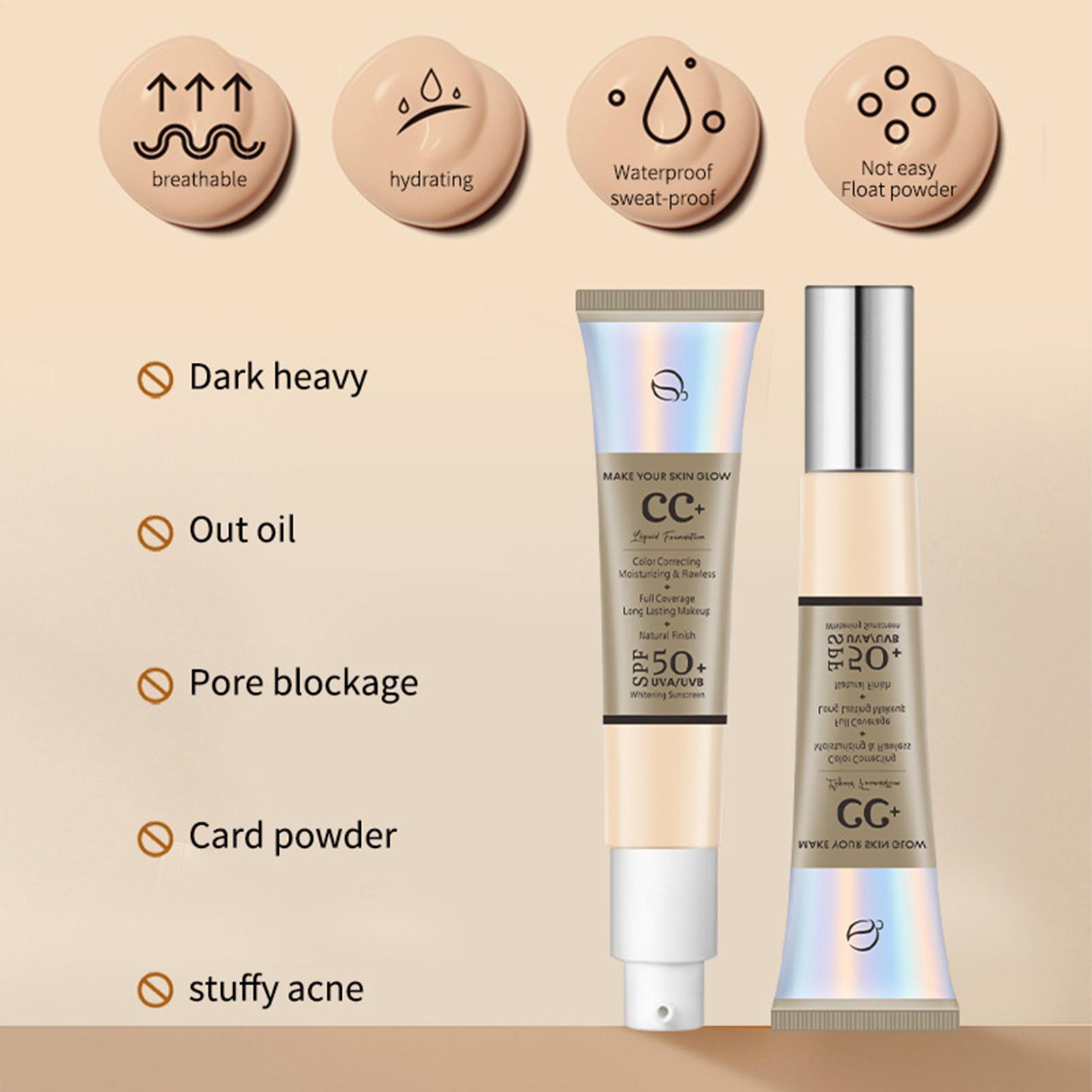 CC Cream Foundation SPF 50 Sun - Spf 50 Sunscreen 评论和价格